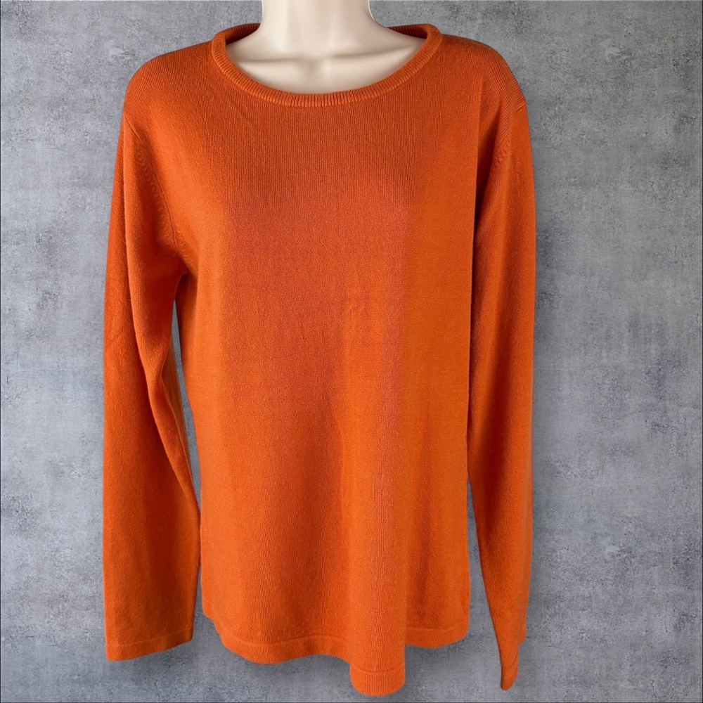 Orange Crew Neck Sweater